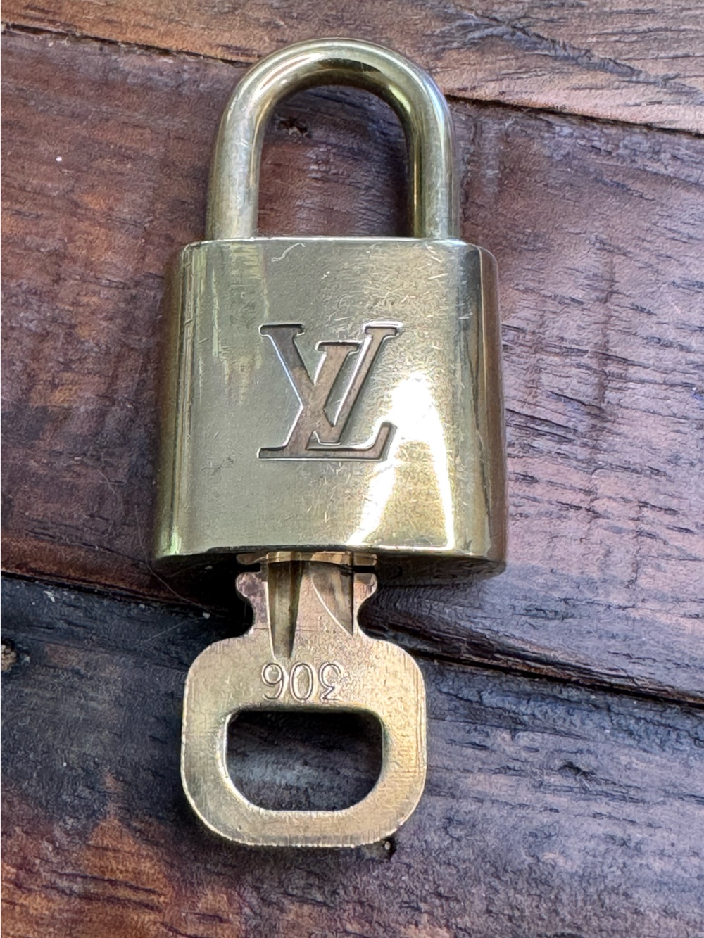 Louis Vuitton #306 Gold Padlock with Key
